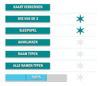 2.4 Oefenen en toetsen Bij elke stap kan de leerling de leerstof op 6 verschillende manieren oefenen.