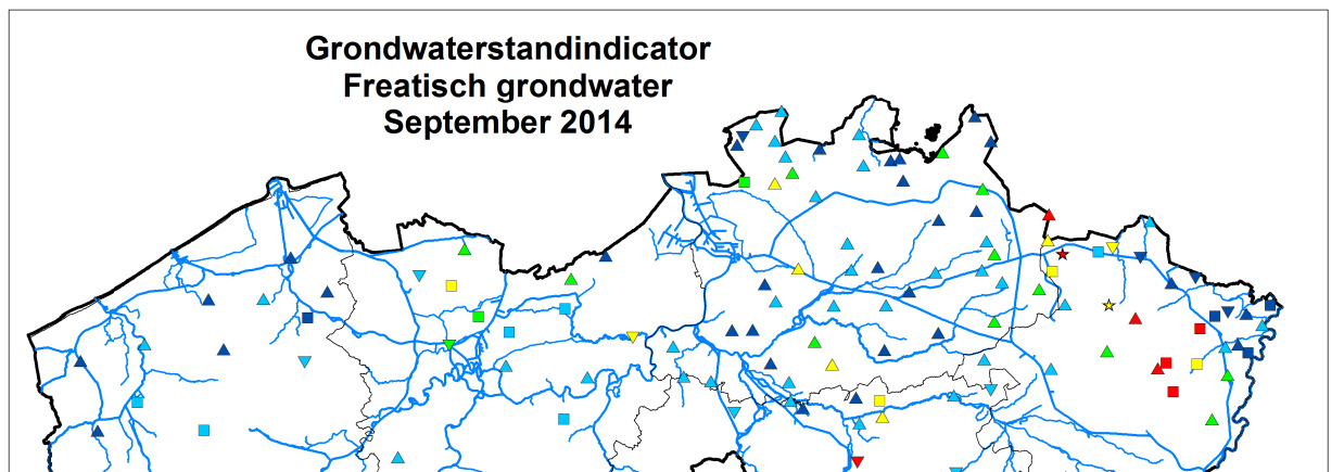 Grondwater In Vlaanderen is VMM verantwoordelijk voor de monitoring van de grondwaterstanden.