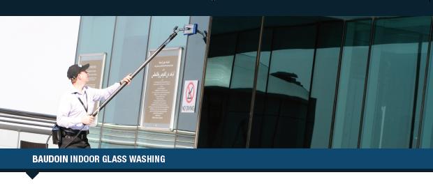 Indoor Clean Pole: Baudoin Wash-Systems heeft als eerste op de markt in 2005 een Indoor glasbewassing oplossing ontwikkeld welke inmiddels wereldwijd de markt heeft veroverd en winnaar is van diverse