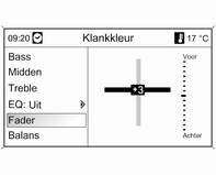 Infotainmentsysteem 129 Geluidsinstellingen Navi 600 In het geluidsinstellingenmenu kunt u voor elk radiofrequentiebereik en voor elke audiospeler afzonderlijk de geluidskarakteristiek instellen.