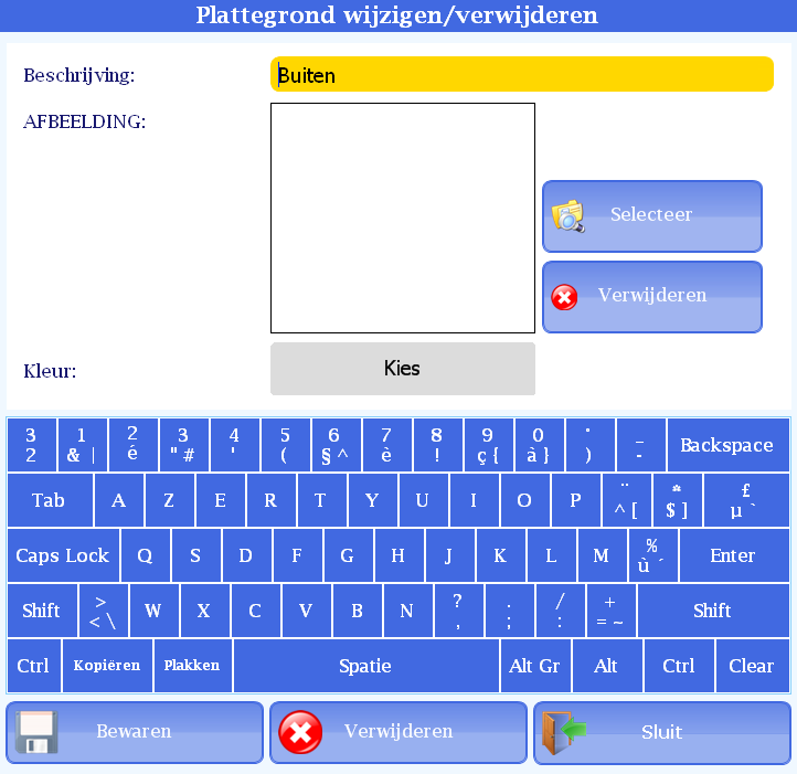 SR.NET - Gegevens beheren in de SR.NET Software 5.7.4 Plattegrond verwijderen 1.