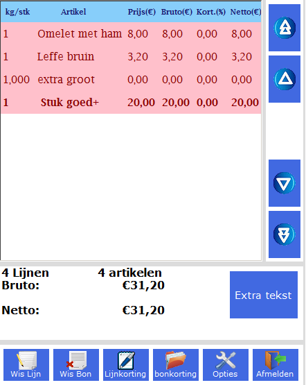 Percentagekorting op artikel geven SR.NET - BESTELPROCEDURE 1. Selecteer het artikel in de klantenbon waarop u korting wilt geven: (zie figuur 2.3.6.1) Figuur 2.3.6.1 2.