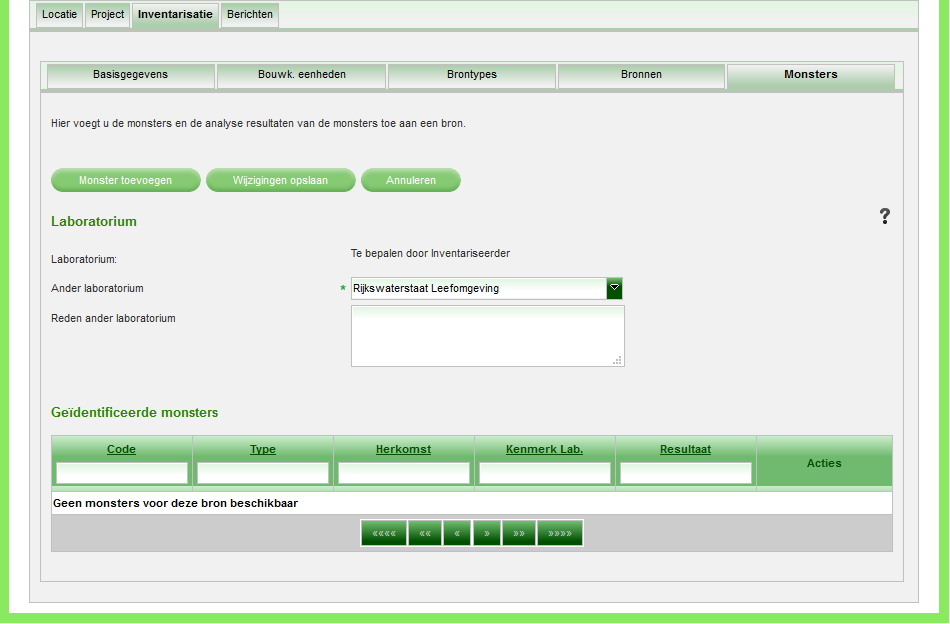 MONSTERS TOEVOEGEN Selecteer hiervoor het werkblad Monsters.