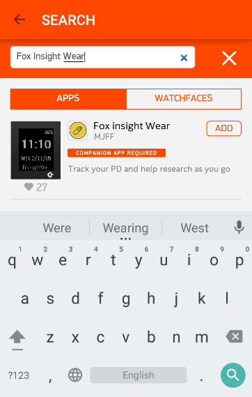 3. Installeren van de Fox Inzicht App Nu het Pebble horloge is geïnstalleerd, is de laatste stap het installeren van de app die