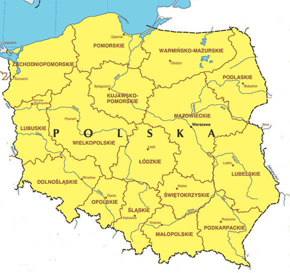 De wedstrijdsteden in Oekraïne en Polen Trek lijnen van de plaatsnaam naar de plek op de kaart waar