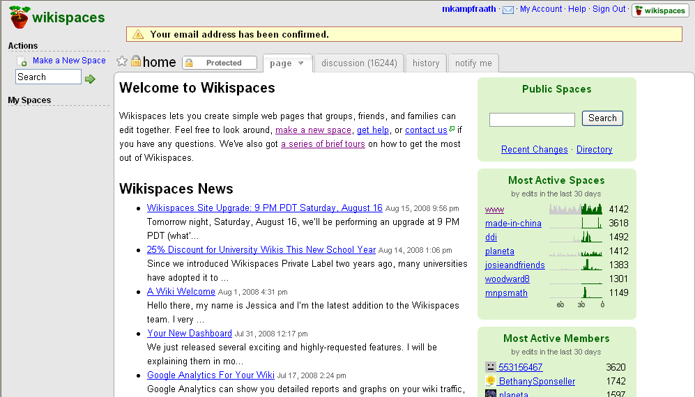 Aanmelden. Wikispaces is een site waar je gratis en eenvoudig een Wiki kan maken. Opdracht: 1. Ga naar de website: www.wikispaces.com. Onderstaand inlogscherm wordt geopend. 2.
