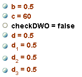 Geogebra nakijken Vink in het Geogebra-venster aan kijk na : Nu zijn er twee mogelijkheden: - mbv check DWO - mbv objecten Van beide mogelijkheden volgt hieronder een voorbeeld. a. Kijk na met behulp van checkdwo Definieer eerst een Boolean, bijvoorbeeld de Boolean met de naam q: En toets op ENTER.