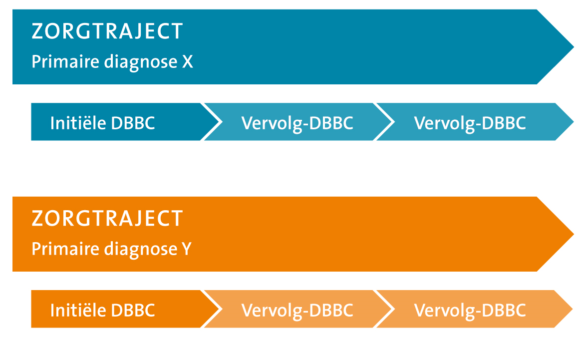 Parallelle zorgtrajecten mogen niet in eenzelfde diagnosehoofdgroep vallen. Zie hiervoor ook artikel 3.1.3.9 van deze regeling.