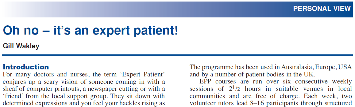 De patiënt als care professional People who have been on an EPP course have reported an increase in: Self-confidence Control of their condition Feeling of well-being Ability to cope Their belief that
