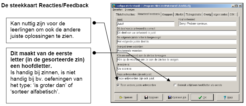 het opstartscherm.