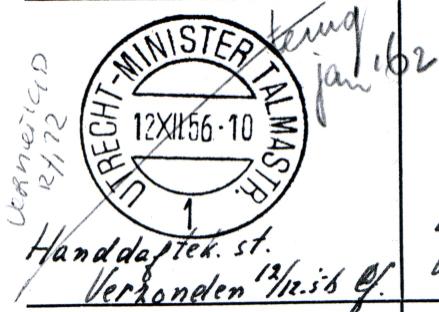 Maasstraat -MAASSTRAAT 1 KBPA 0020 Opgeleverd door De Munt in maart 1927. Het stempel werd verzonden in maart 1927. Gebruiksperiode van 1 april 1927 tot en met 31 juli 1927.