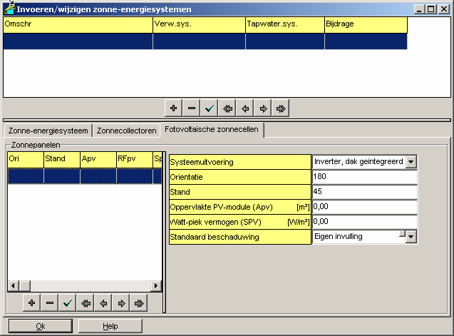 FOTOVOLTAISCHE SYSTEMEN Vul indien gewenst de gegevens in van de toe te passen