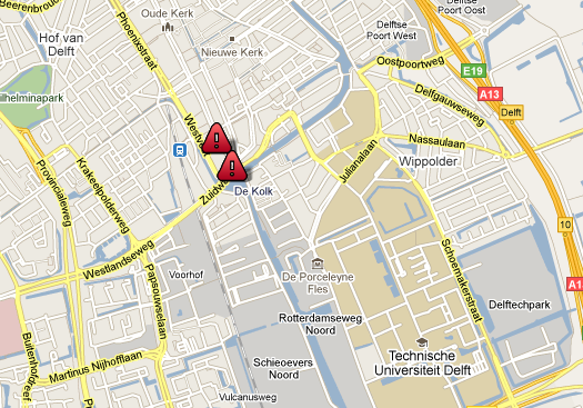 Knelpunt 3: Delft Vaarwater: De Kolk GPS Locatie: N 52.00.373, E 004.22.