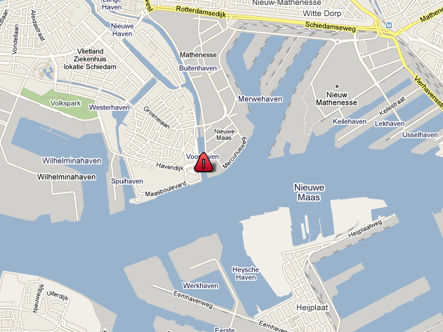Knelpunt 3: Schiedam Vaarwater: Maas GPS Locatie: N 51.54.280 E 004.24.