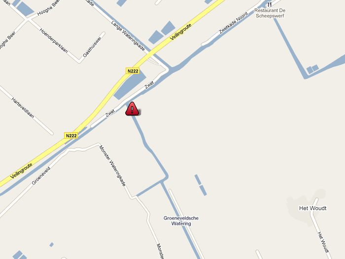 Knelpunt 5: Schipluiden/Den Hoorn Vaarwater: De Gaag, tussen Schipluiden Centrum en Delft GPS Locatie: N 51.59.585 E 004.19.