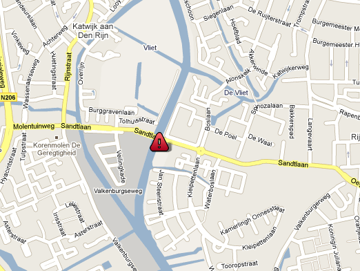Knelpunt 2: Rijnsburg/Valkenburg Vaarwater: Uitwateringskanaal GPS Locatie: N 52.11.822, E 004.54.