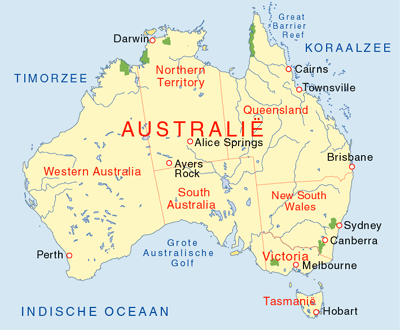 De officiële taal is Engels. De allereerste ontdekkingsreiziger Al in 1606 werd Australië voor het eerst ontdekt.