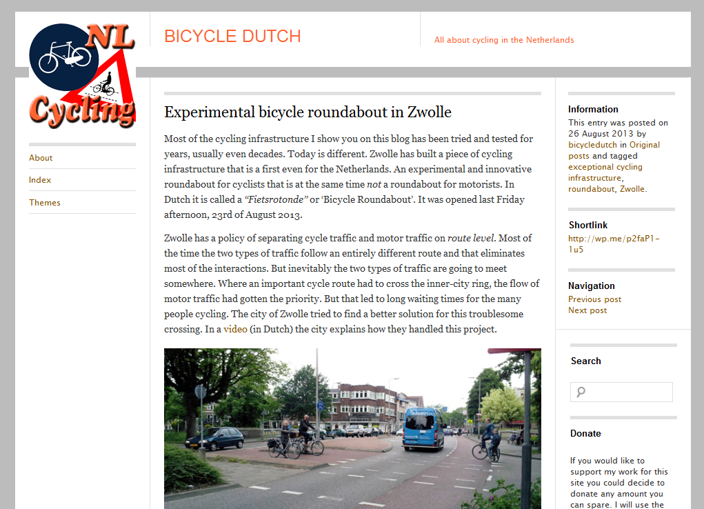 FIETSROTONDE HEEFT (INTER)NATIONAAL AANDACHT Vanaf het moment dat bekend werd dat in Zwolle gewerkt werd aan een fietsrotonde is er belangstelling voor dit ontwerp.