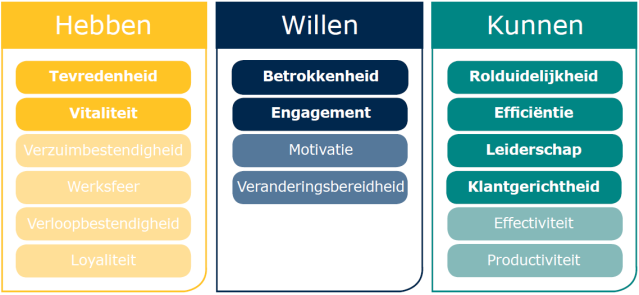 Uitleg bij de resultaten Deze samenvatting geeft u een beknopt inzicht in de resultaten. willen als kunnen presteren.