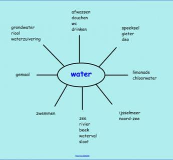 Stap 2: Het woordveld/ woordweb/ mindmap Schrijf in het midden van de bladzijde het onderwerp van je werkstuk en