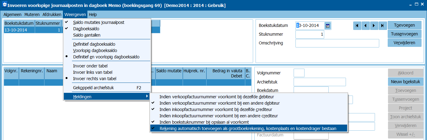 Bij invoerveld Budget vergelijken met kunt u aangeven of de budgetbedragen vergeleken moeten worden met het Rekeningsaldo (debetsaldo minus creditsaldo), met het Debetsaldo of met het Creditsaldo.