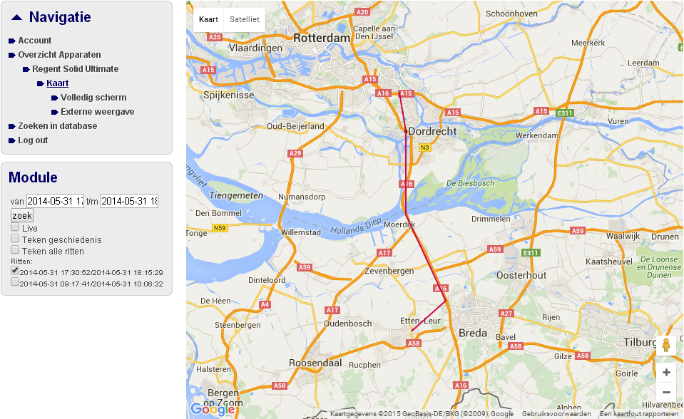 relatieve locatie van dit gps-coördinaat.