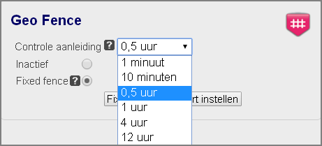 2. Instellingen 2.1 Timetrace: De Regent Motion ECO maakt op dit tijdsinterval verbinding met de Regent Track en Trace server (ongeacht of er contact-schakeling plaats vindt).