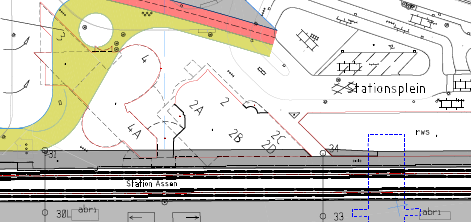 Tijdelijke Maatregelen Voor de bouw van perron 1 en de perrontunnel moet de bestaande fietsenstalling en een gedeelte van het