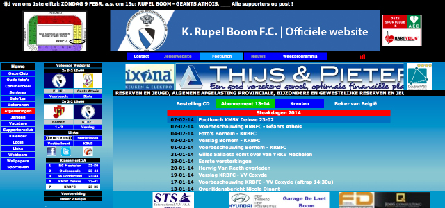 ONZE CLUB Website - www.krupelboomfc.be De officiële website van onze club is een erg drukbezochte website.