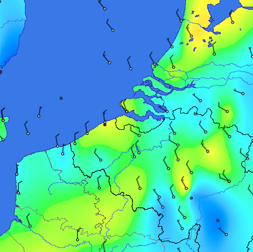 Zeeuwse vlieglijnen windsnelheden van 20-30km/u gemeten zijn.