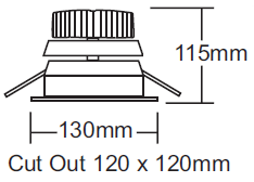 Downlight for wet environments: IP54 (to the ceiling) Die-cast construction finished in white, black, nickel satin or gold High efficiency deep reflector with clear cover glass Wattage 9 of 18 watt