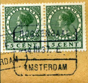1913-03- In het stempelboek van De Munt is een afdruk aangebracht van een blokstempel. Het stempel werd opgeleverd in maart 1913.