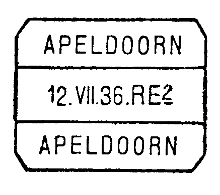 1918-01-21 In het stempelboek van De Munt is een afdruk aangebracht van een blokstempel.