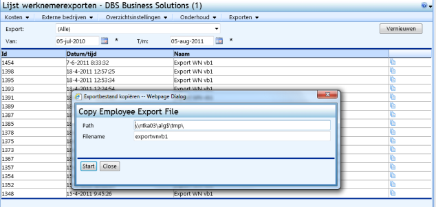 3.14 Applicatiebeheer 3.14.1 Export werknemers In Talent & Salaris Web module heeft u de mogelijkheid medewerkergegevens te exporteren.