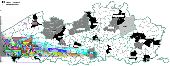 Geografische spreiding cultureel-erfgoedconvenants Op de kaart hieronder is te zien welk