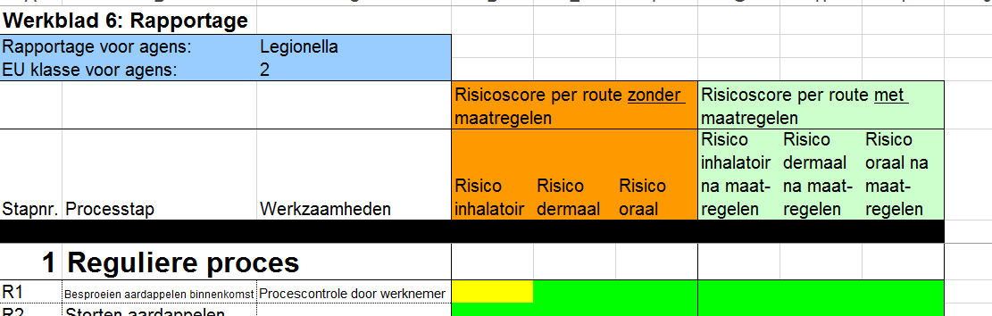 Werkblad 6. Rapportage Wilt u een RI&E-rapportage maken dan kunt u het beste gebruik maken van werkblad 6 Rapportage.