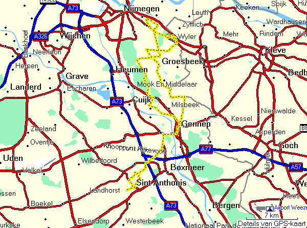 Route 10 A+B -79km Groesbeek St Anthonis-Beugen-Oeffelt-Gennep-Ottersum-Milsbeek-Bredeweg- Groesbeek-Wyler-Berg en
