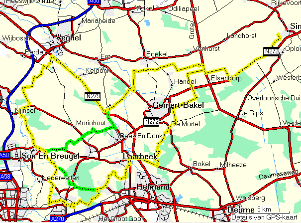 Route 7 B - 96 km Son en Breugel A - 78 km NIEUW St Anthonis-Elsendorp-Gemert-De Mortel-Helmond-Aarle-Rixtel-Stiphout A Groep: RD Gerwenseweg-Gerwen