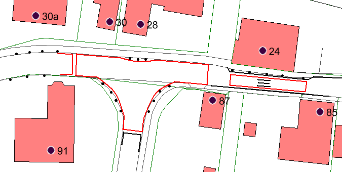 Kalverdijk nabij 44/119* toepassen straatjuwelen bij huisnr. 44 en 119 (*was 115) 15.