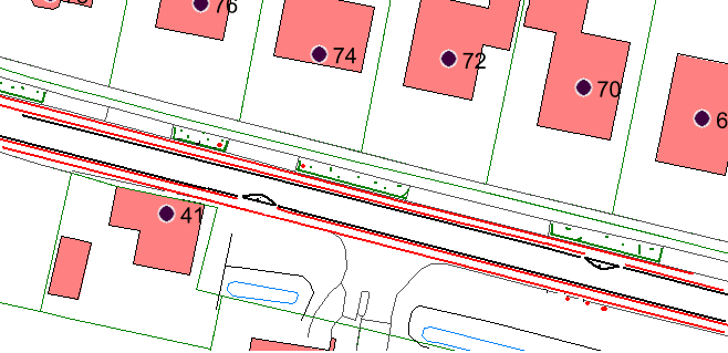 Kruising Dorpsstraat gelijkwaardige kruising > rood asfalt huidige fietsstroken handhaven- nieuwe stroken aanleggen op Koorndijk voorbeeld insnoeren en