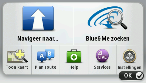 Registreren en verbinding maken In je auto staan je Blue&Me-TomTom 2 LIVE-navigatiesysteem en Blue&Me met elkaar in verbinding door middel van een Bluetooth-verbinding.