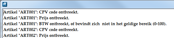 9.2 De catalogus valideren Als je oordeelt dat de catalogus klaar is om op te laden in e-catalogue, moet je hem eerst valideren in de Catalogue Editor.