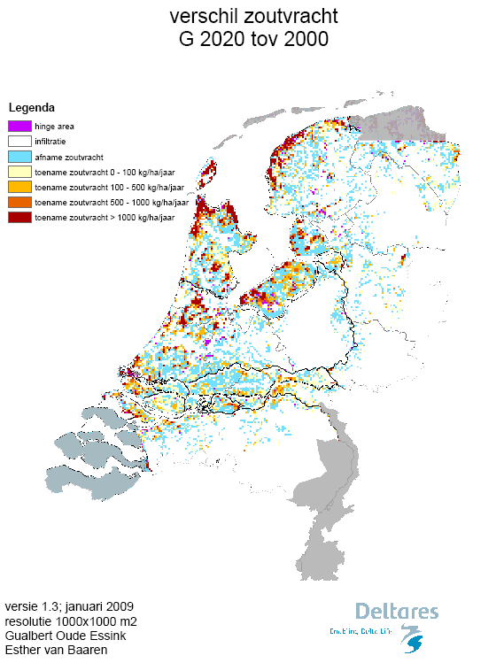 C Zoutvrachten Figuur 17: Zoutvrachten van het grondwater naar het oppervlaktewater a.