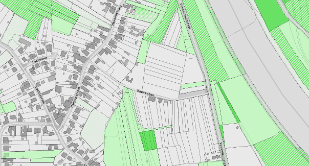 1.3 Zonevreemde schutterij Sint Niklaas Eigenbilzen Figuren Figuur 1.3-3 Uittreksel atlas buurt- en voetwegen, bron provincie Limburg Figuur 1.3-1 Uittreksel gewestplan, bron Agiv Figuur 1.