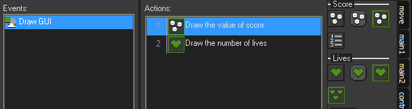13) Als eerste geven we het het speler-object drie levens. Open de map Objects en dubbelklik op je speler Object. Klik 1 keer op het event Create om het te selecteren.