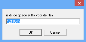 4. Bestandsnaam Iedere keer als je op een van de twee Save+Ini -knoppen klikt, wordt er een bestandsnaam voorgesteld. Standaard is dat de datum (jj/mm/dd) met de sectieletter.