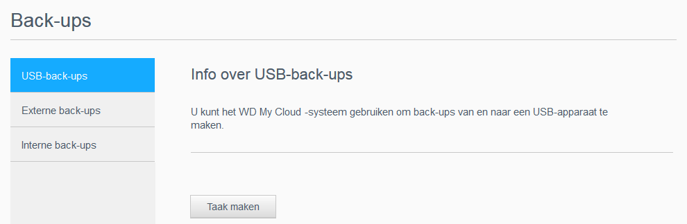 BACK-UPS BEHEREN 10 Back-ups beheren Informatie over back-ups Een USB-back-up maken Een externe back-up maken Een interne back-up maken Een back-up bijwerken Een back-up herstellen Een back-up