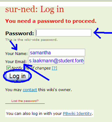 Dan krijg je het volgende scherm. Password is: pararn Bij your name nemen we als gemak mij als voorbeeld.