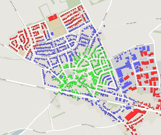 Ratio 75 plus op aantal huishoudens Dichtheden cliënten met HbH Sociaal