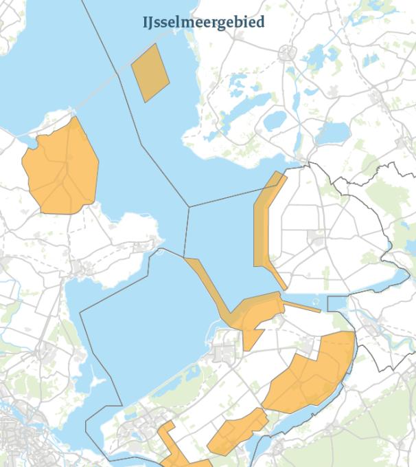 Afbeelding 2.3. Plangrens ontwerp-rijksinpassingsplan Afsluitdijk Bron: ruimtelijkeplannen.